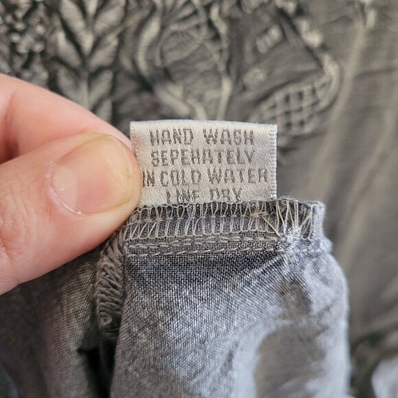 Solitaire Peasant Top Womens Size Large Tunic Bohemian Long Sleeve Embroidered - Picture 4 of 8